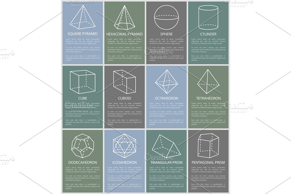 Various Form Geometric Figures Vector Illustration in Illustrations - product preview 8
