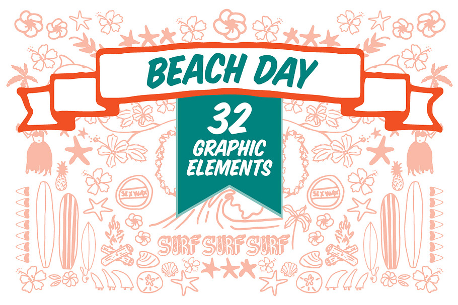 Beach Day in Illustrations - product preview 8