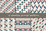 6 seamless grunge patterns