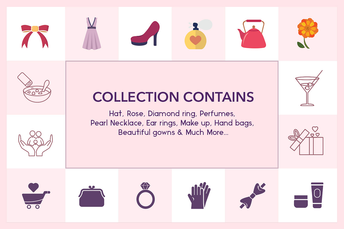 Mothers' Day Vector Icons in Flower Icons - product preview 8