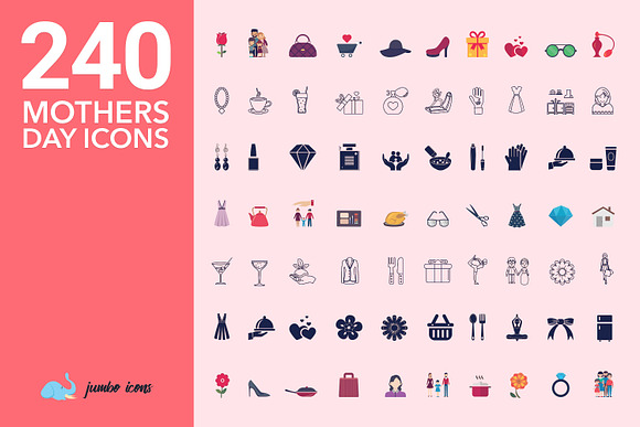 Mothers' Day Vector Icons in Flower Icons - product preview 3