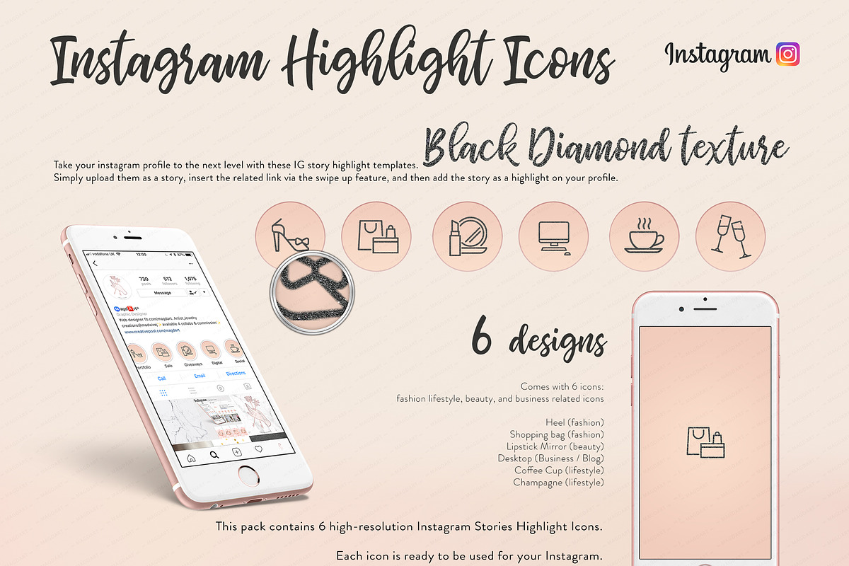 IG Icons - Black Diamond texture in Graphics - product preview 8