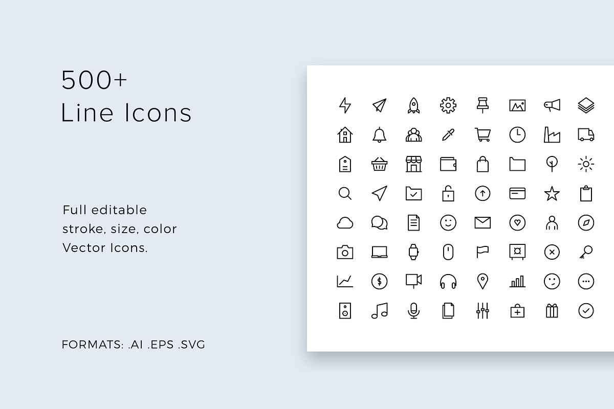 Line Icons Pack - modern & simple in Graphics - product preview 8