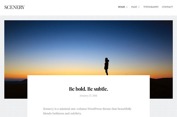 Scenery - WordPress Theme in WordPress Blog Themes - product preview 2