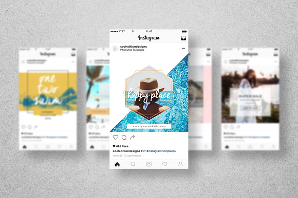 Beachy Mood - Instagram Posts in Instagram Templates - product preview 3