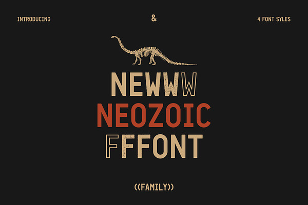 Neozoic Font + Extras (20% Off)