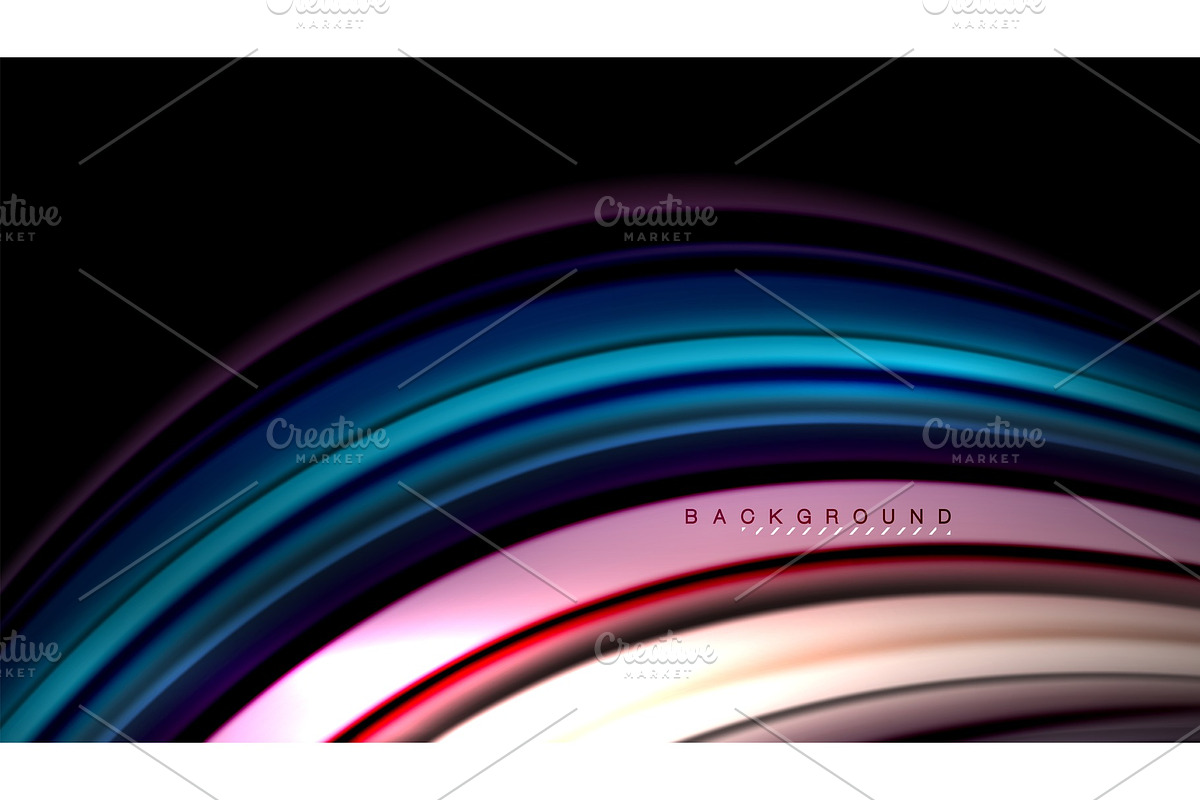 Abstract wave lines fluid color stripes in Illustrations - product preview 8