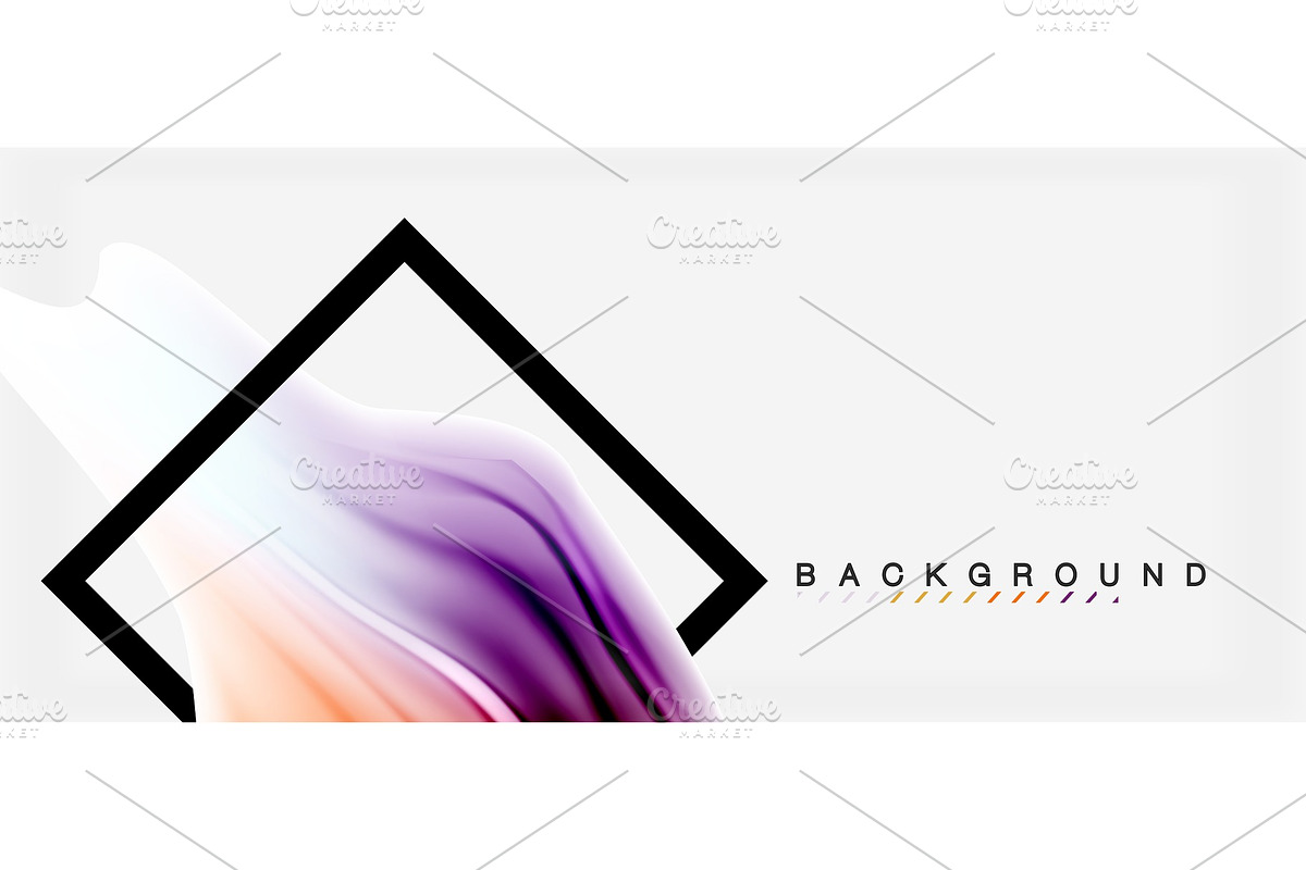 Blurred fluid colors background, abstract waves lines, vector illustration in Textures - product preview 8