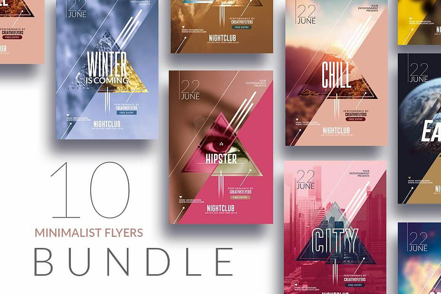10 Minimal Flyer Templates Bundle in Flyer Templates - product preview 8