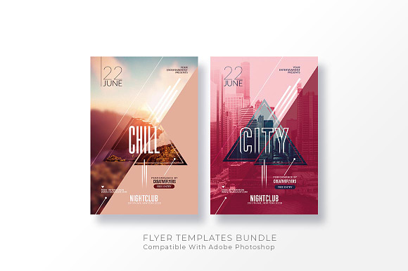 10 Minimal Flyer Templates Bundle in Flyer Templates - product preview 1
