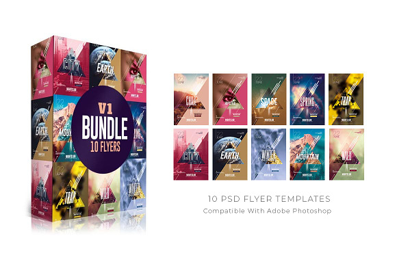 10 Minimal Flyer Templates Bundle in Flyer Templates - product preview 6