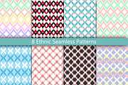 8 Ethnic Seamless Pattern Set