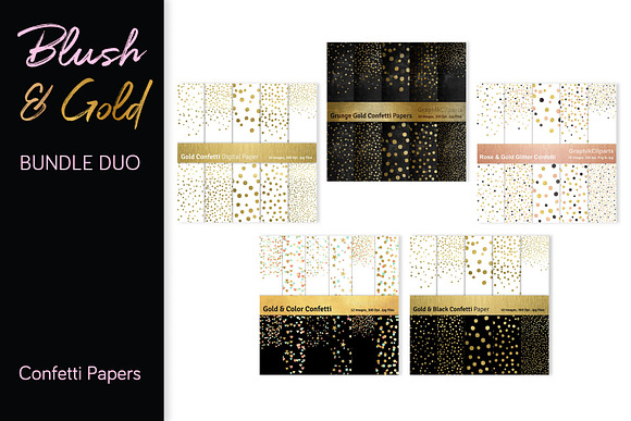 84% OFF! Blush & Gold BUNDLE DUO in Textures - product preview 1