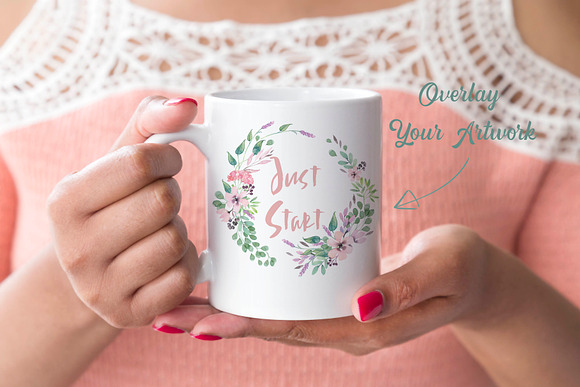 Woman holding mug in Product Mockups - product preview 1