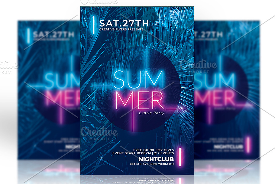 Psd Flyer | Summer Template in Flyer Templates - product preview 8