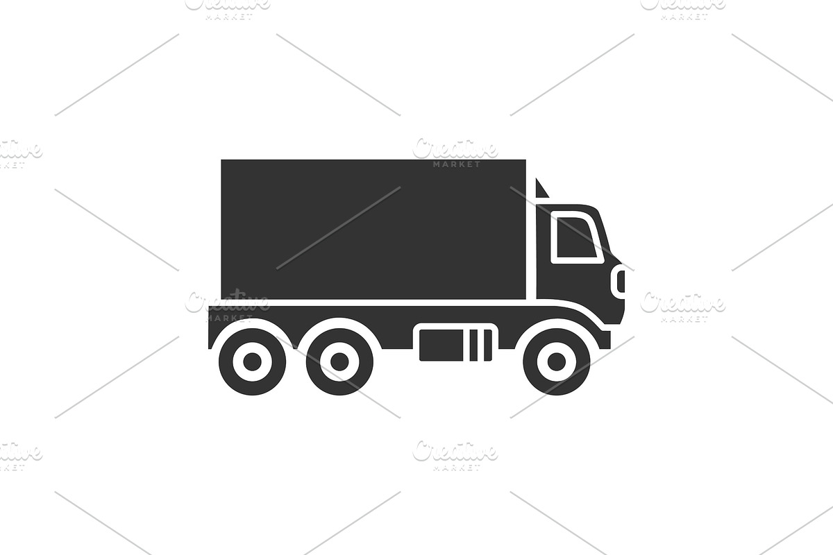 Delivery truck glyph icon in Graphics - product preview 8