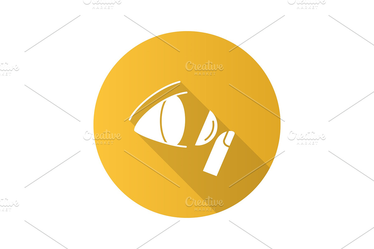 Eye contact lenses flat design long shadow glyph icon in Graphics - product preview 8