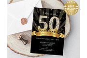 50th Birthday Invitation for Men