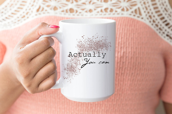 Woman holding 15oz Mug Mockup in Product Mockups - product preview 1