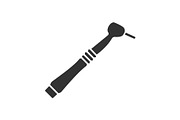 Dental drill glyph icon