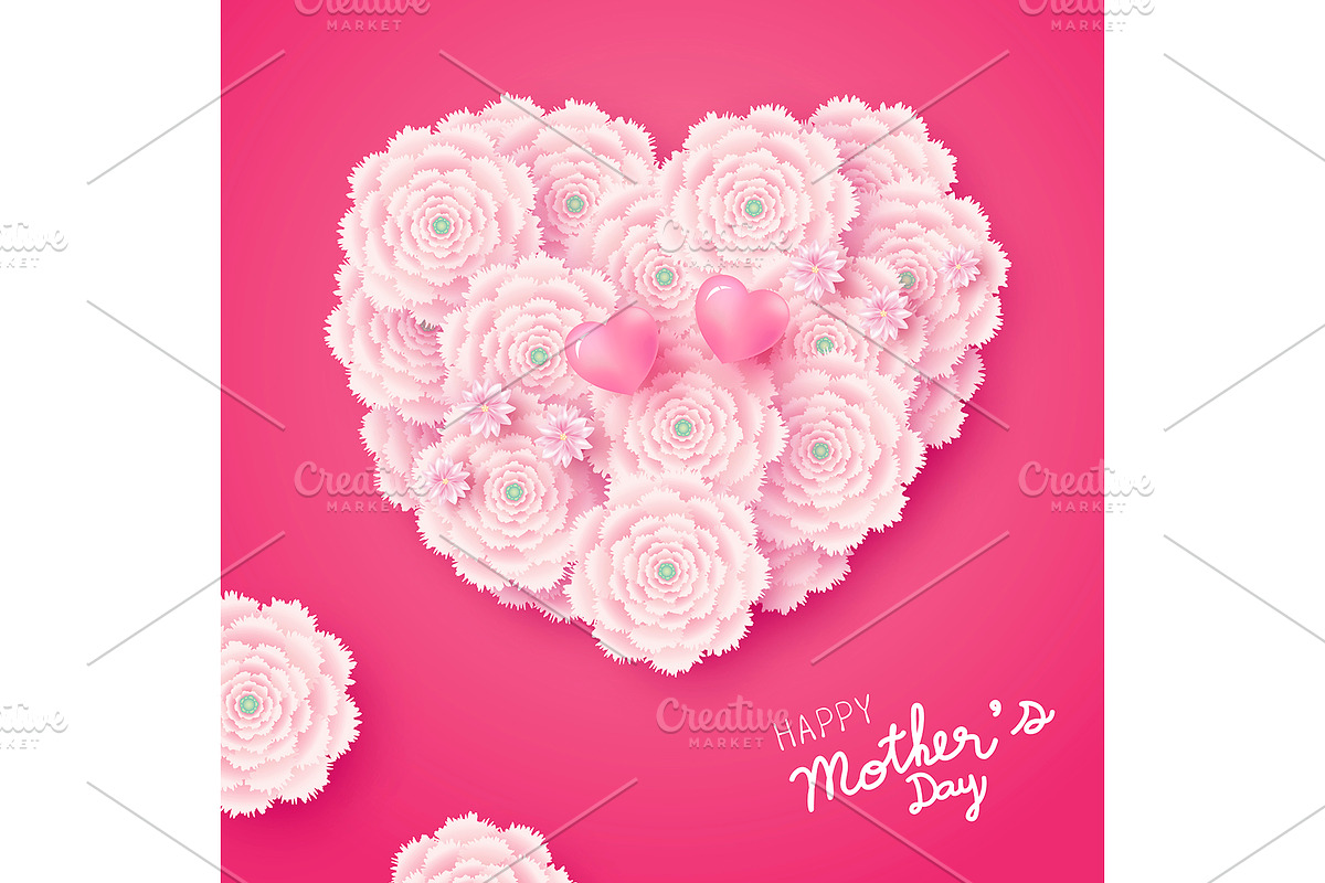 Mothers day card design in Illustrations - product preview 8