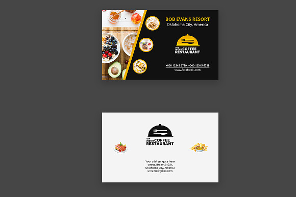 Restaurant Business Card in Business Card Templates - product preview 5