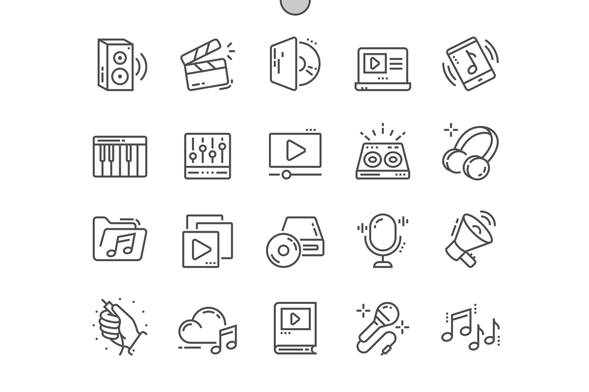 Audio Line Icons in Icons - product preview 8