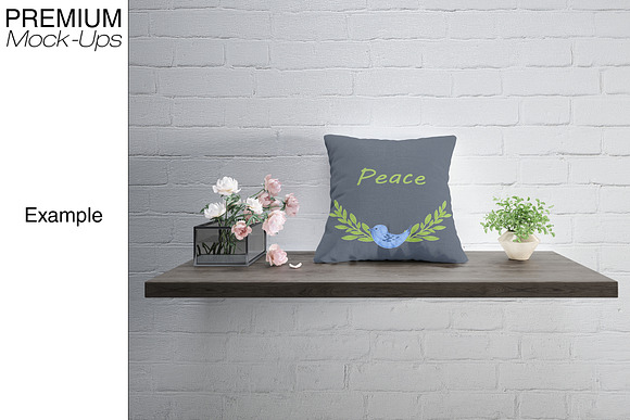Pillows on Shelves Set - Many Types in Product Mockups - product preview 14