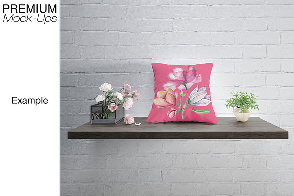 Pillows on Shelves Set - Many Types in Product Mockups - product preview 18
