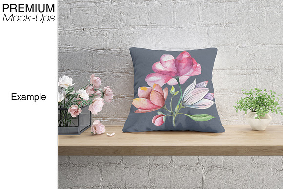 Pillows on Shelves Set - Many Types in Product Mockups - product preview 20