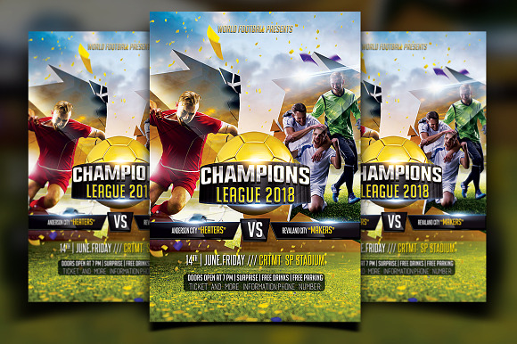 Soccer Flyers Bundle 10 in 1 in Flyer Templates - product preview 8