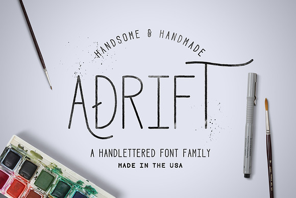 Adrift Font + Extras in Display Fonts - product preview 1