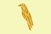 Golden bird. Golden crow.