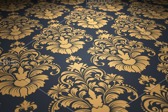 4 Seamless Damask Patterns Set#8 in Patterns - product preview 3