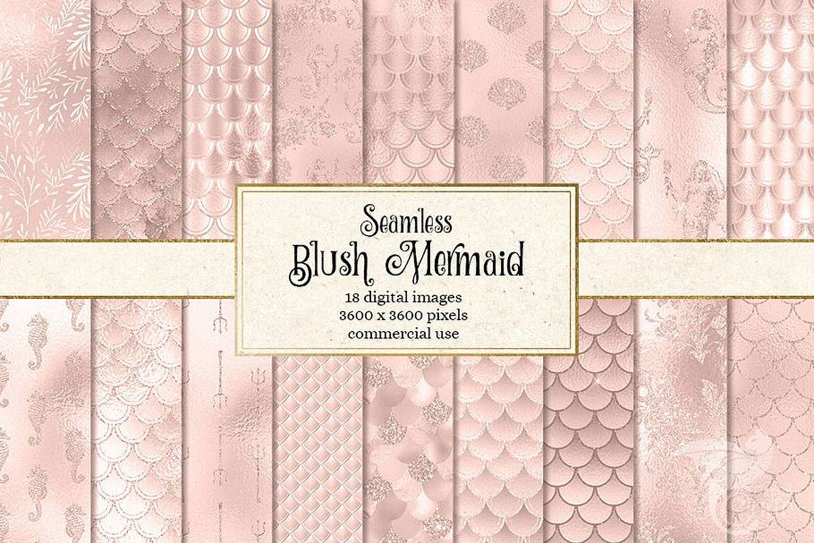 Blush Pink Mermaid Scales