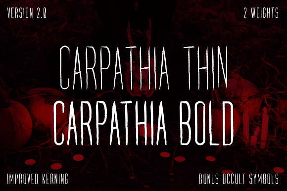 Carpathia Typeface + Extras in Scary Fonts - product preview 1