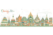 Chiang Mai Thailand City Skyline