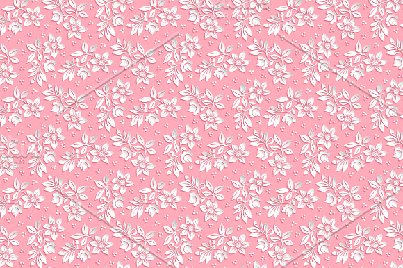 5 Vector floral volumetric patterns in Patterns - product preview 2