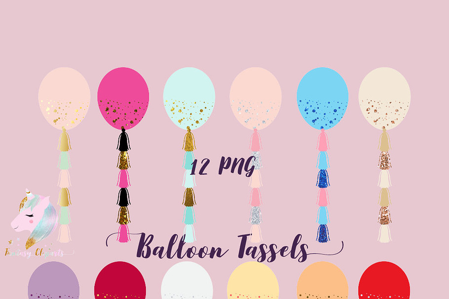 Balloon Tassels Clipart