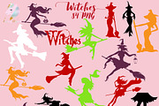 Hot Witches Clipart 84 PNGs