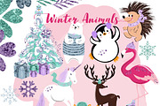 Winter Animals Clipart