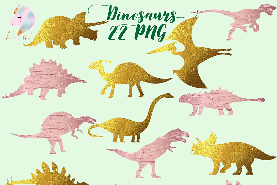Dinosaur Silhouette Clipart in Illustrations - product preview 8