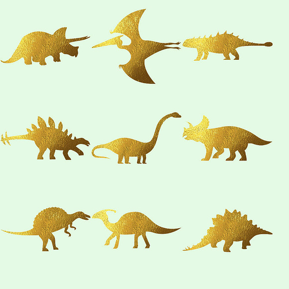 Dinosaur Silhouette Clipart in Illustrations - product preview 1