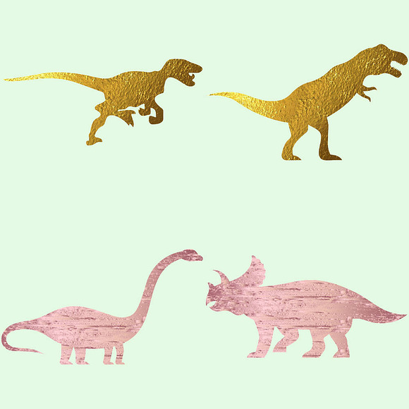 Dinosaur Silhouette Clipart in Illustrations - product preview 3