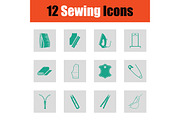 Set of sewing icons
