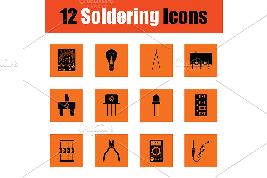 Set of soldering  icons in Graphics - product preview 8