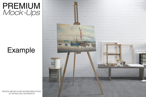 Easel with Canvas - Many Sizes in Print Mockups - product preview 11
