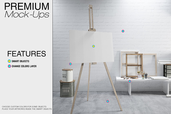 Easel with Canvas - Many Sizes in Print Mockups - product preview 15