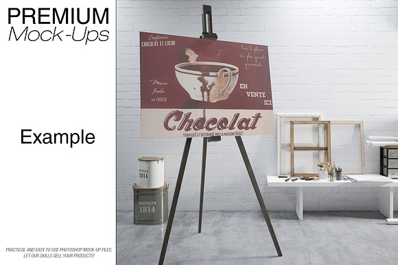 Easel with Canvas - Many Sizes in Print Mockups - product preview 17