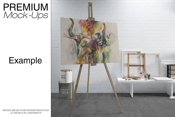 Easel with Canvas - Many Sizes in Print Mockups - product preview 18